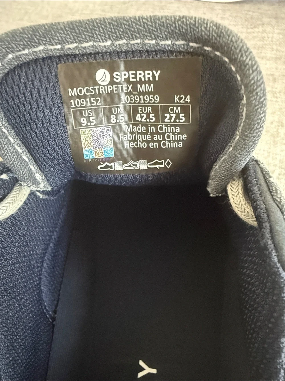 Sperry Men's Moc Stripe Plus Canvas Casual Sneakers